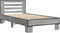 vidaXL - Bedframe - bewerkt - hout - en - metaal - grijs - sonoma - eiken - 100x200 - cm
