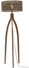 GOOD&MOJO Vloerlamp Java - Bamboe/Zwart - 50x50x145cm - Driepoot - - Staande lampen voor Woonkamer - Slaapkamer