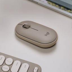 Logitech Pebble M350 - Draadloze Bluetooth Muis - Stil klikken - Sand