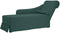 vidaXL - Chaise - longue - met - bolster&rechterarmleuning - fluweel - donkergroen