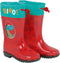 Arditex Regenlaarzen Dino Pvc/textiel Rood/turquoise Mt 30