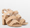 POSH by Poelman BO - Dames Sandalen met hak - Imitatiesuède - Beige - Maat 41