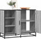 vidaXL - Dressoir - 92x35x76 - cm - bewerkt - hout - grijs - sonoma - eikenkleurig