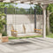 vidaXL - Schommelbank - met - kussens - 109x62x40 - cm - poly - rattan - beige