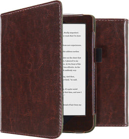 imoshion E-reader Hoesje - Geschikt voor Kobo Clara HD - Vegan Leather Bookcase - Donkerbruin