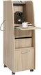Verrijdbare koffie trolley Chief in 113x43x56cm in Donker Eiken