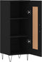 vidaXL - Dressoir - 34,5x34x90 - cm - bewerkt - hout - zwart