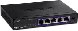 Trendnet TEG-S350 - 5-poorts 2,5 G unmanaged switch - Jumbo frames - 25Gbps bandbreedte