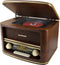 Soundmaster NR961 - Nostalgische radio met CD-speler - Bluetooth en USB - Houtkleur