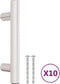 vidaXL - Handvatten - 10 - st - 64 - mm - roestvrij - staal - zilverkleurig