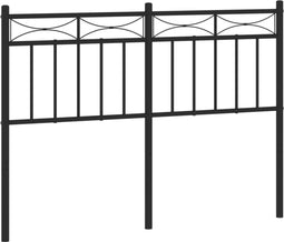 vidaXL - Hoofdbord - 120 - cm - metaal - zwart