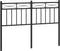 vidaXL - Hoofdbord - 120 - cm - metaal - zwart