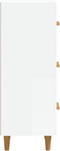 vidaXL - Dressoir - 34,5x34x90 - cm - bewerkt - hout - hoogglans - wit