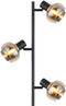 Globo TOKKI - Vloerlamp - 3-Lichts E14 40W - Matt zwart
