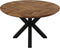 Tafel Fishbone Rond- 100x100x76 - Naturel - Eiken