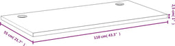 Bureaublad 110x55x2,5 cm bamboe