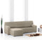 Hoes voor chaise longue met korte armleuning links Eysa ROC Lichtbruin 120 x 120 x 360 cm