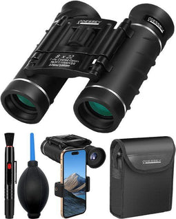 ODESSEY Compacte Verrekijker - 8x22 - BAK-7 - Spatwaterdicht - Inclusief Etui en Telefoonhouder