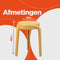 Alterego Pompa - Lage Stapelbare Kruk - Mosterdgeel Plastic - 35x35.5x45cm