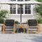 vidaXL - Tuinstoelen - 2 - stuks - Zwart - 67x77x73 - cm - Massief - Acaciahout