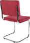Zuiver Ridge Rib Eetkamerstoelen Rood - Set van 2