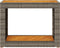 vidaXL Tuinbijzettafel met houten blad 100x40x75 cm poly rattan grijs