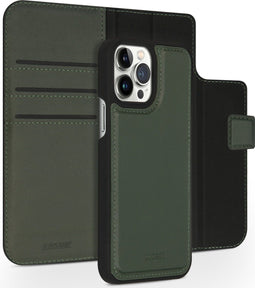 Accezz iPhone 13 Pro Max - 2 in 1 Wallet Bookcase - Uitneembare backcover en 3 pashouders - Groen