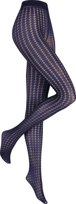Hudson Fashion Panty Circle - Mode panty - Matte semi transparant - Dark Indigo (2019)