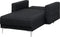 ABERDEEN - Chaise longue - Grafietgrijs - Symmetrisch - Polyester