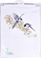 Thea Gouverneur - Borduurpakket met telpatroon - 1075 - Voorgesorteerde DMC Garens - Ekster - Linnen - 60 cm x 70 cm - DIY Kit