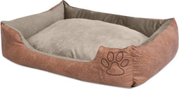 vidaXL - Hondenbed - kussen - PU-kunstleer - maat - XXL - beige