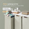 O'DADDY® Wasmand 3 Vakken - Uitschuifbare Wassorteerder met Plank - 114 Liter - 92,5 x 33 x 71 cm - Wit