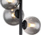 Globo Riha - plafonniere - 4 lichtpunten - G9 - zwart - 56133-4D
