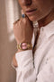 IKKI BRONX BX17 Dames Horloge - 3ATM Waterdicht - RVS - Goudkleurig / Roze