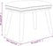 vidaXL - Voetenbank - 45x29,5x35 - cm - stof - donkergrijs