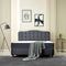Dreamhouse Marrakech Opberg Boxspring Bed - 180x200 - VELVET ANTRACIET - Met veel Opbergruimte en Inclusief Hoofdbord.