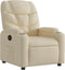 Fauteuil verstelbaar stof crèmekleurig
