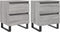 vidaXL - Nachtkastjes - 2 - st - 40x35x50 - cm - bewerkt - hout - grijs - sonoma - eiken