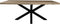 HSM Collection-Rechthoekige Eettafel-220x80-100x78-Naturel/Zwart-Munggur/Metaal