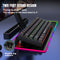 HXSJ V900 - Bedraad Mechanisch Gaming Toetsenbord - RGB - Blue Switch - 61 Keys - QWERTY - Zwart