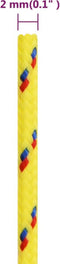 vidaXL - Boottouw - 2 - mm - 100 - m - polypropyleen - geel