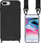 iMoshion Hoesje Geschikt voor iPhone 8 Plus / 7 Plus Hoesje Met Koord - iMoshion Color Backcover met koord - Nylon Strap - Zwart