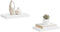 vidaXL - Wandschappen - zwevend - 40x23,5x3,8 cm - MDF - wit (2 stuks)