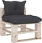 vidaXL - Palletkussens - 2 - st - stof - antracietkleurig
