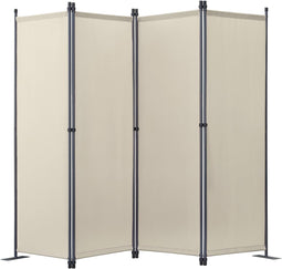 Angel Living Kamerscherm - 4-delig - Opvouwbaar - 224x165 cm - Staal & Polyester