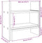 Bureau organiser 38,5x17x39 cm bewerkt hout bruin eikenkleur