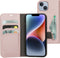 Mobiparts Classic Wallet Case - Flip Cover - Ruimte voor pasjes - Roze (iPhone 13, iPhone 14)