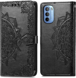 iMoshion Hoesje Geschikt voor Motorola Moto G14 Hoesje Met Pasjeshouder - iMoshion Mandala Bookcase - Zwart