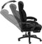 tectake® Luxe Bureaustoel Jillien - Ergonomische Directiestoel - Verstelbare Rugleuning en Voetsteun - Zwart