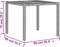 vidaXL Tuintafel met acaciahouten blad 90x90x75 cm poly rattan grijs